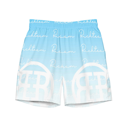 RICHTEAM Swimwear Shorts - Swim Trucks - Blue & White - Shorts