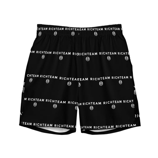 RICHTEAM Swimwear Shorts - Black & White Logo