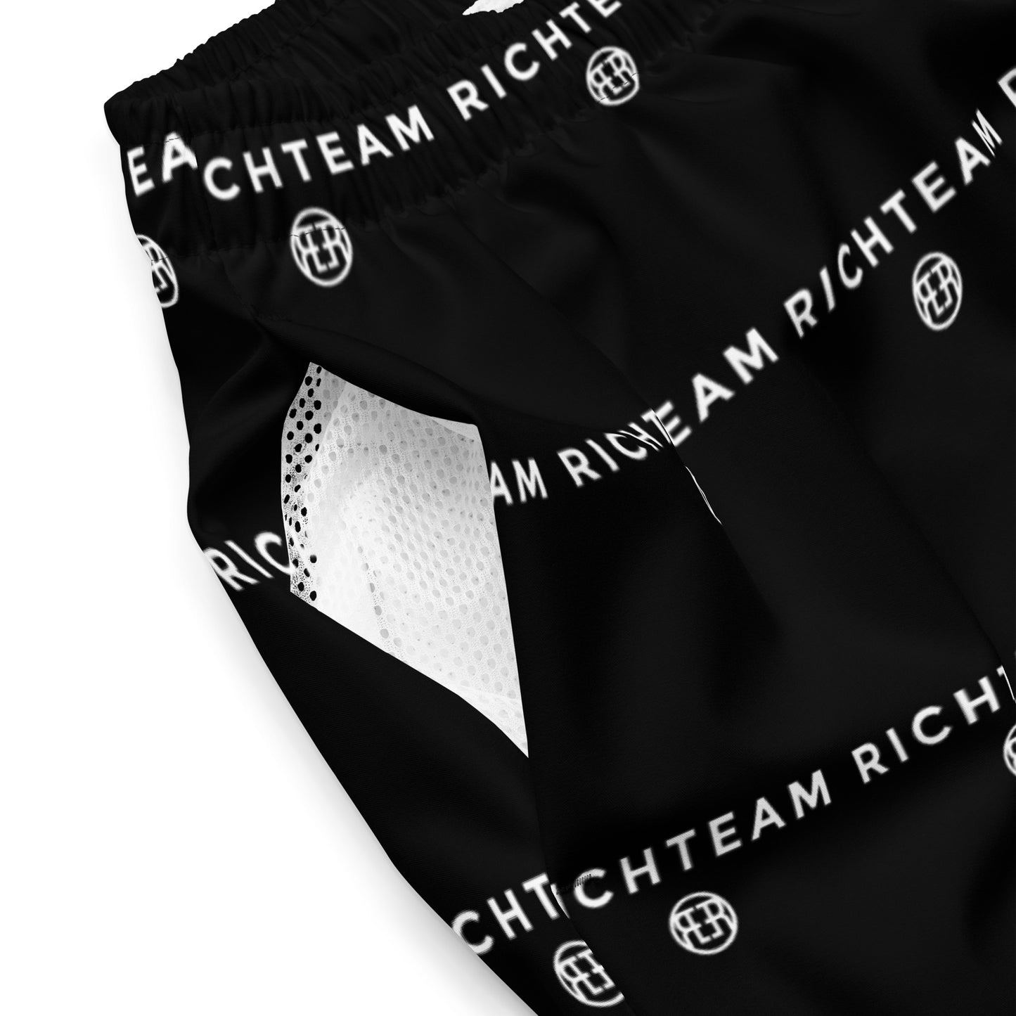 RICHTEAM Swimwear Shorts - Black & White Logo