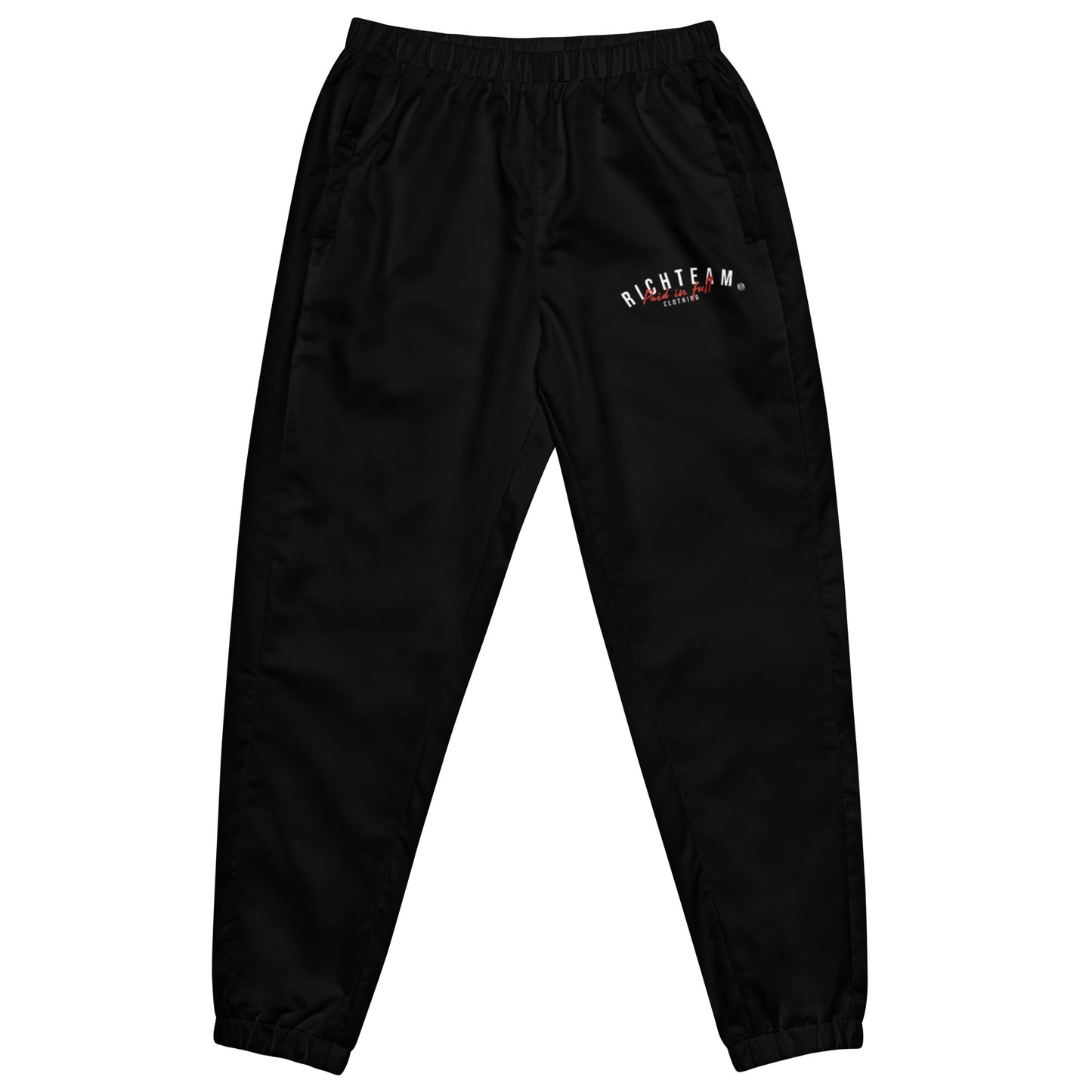 RICHTEAM Windbreaker Bottoms - Black Track Pants [Paid In Full Edition]