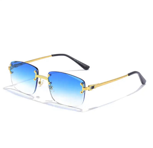 Richè Shades 4.0 - Blue To Clear Gold Frame