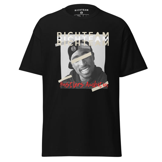 RICHTEAM Graphic T-shirt - Black Graphic Tee (Tupac Hustlers Ambition Edition)