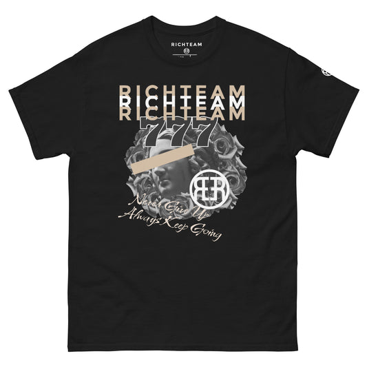 RICHTEAM Graphic T-shirt - Black Graphic Tee - Never Give Up