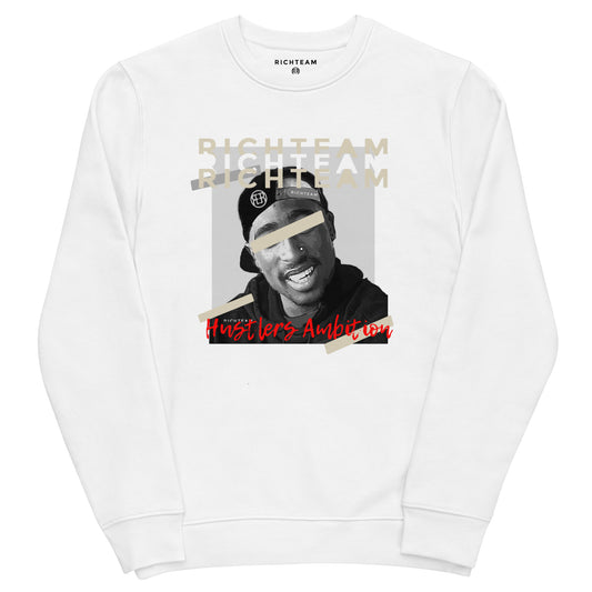 RICHTEAM Graphic Jumper - White Long-sleeve Jumper (Tupac Hustlers Ambition Edition)