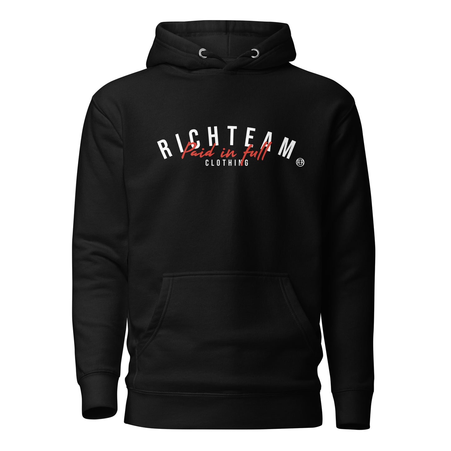 RICHTEAM Graphic Hoodie - Black Sweatshirt (Paid In Full Edition)