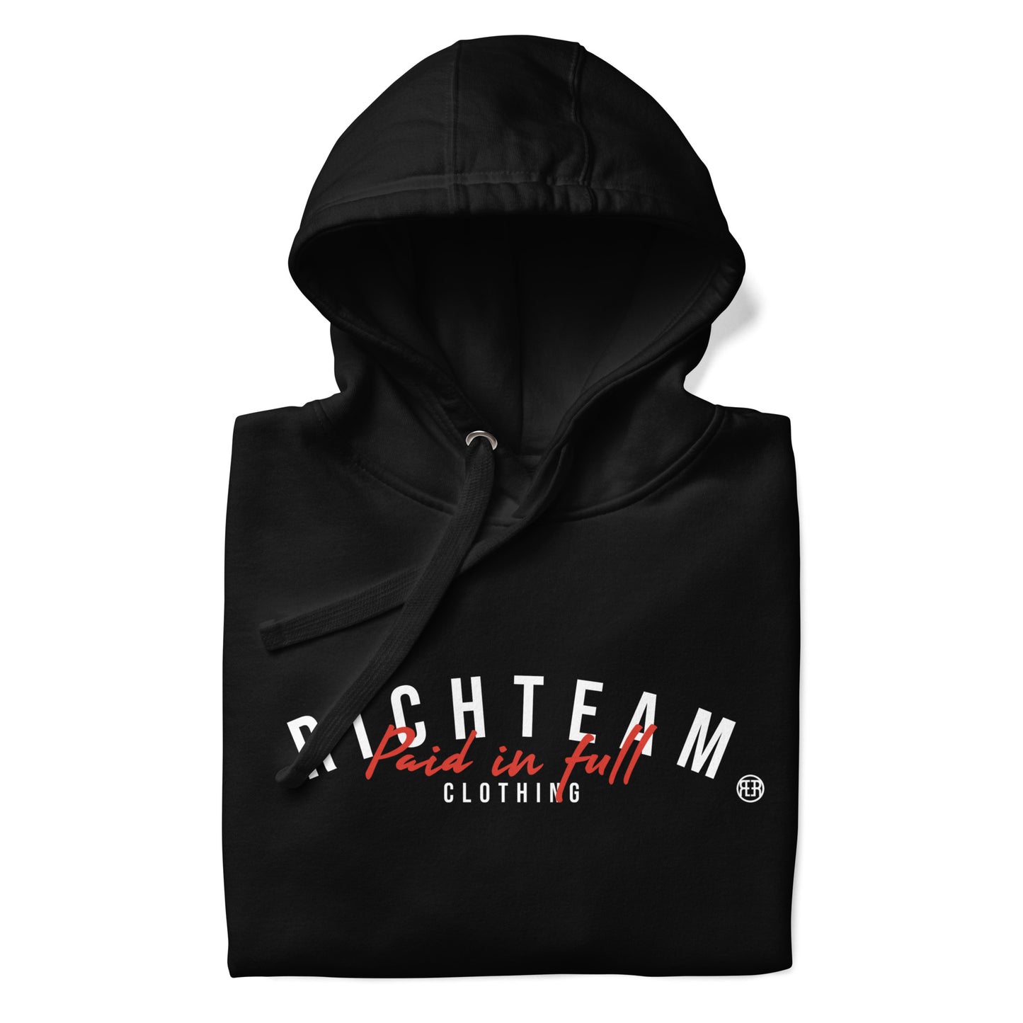 RICHTEAM Graphic Hoodie - Black Sweatshirt (Paid In Full Edition)