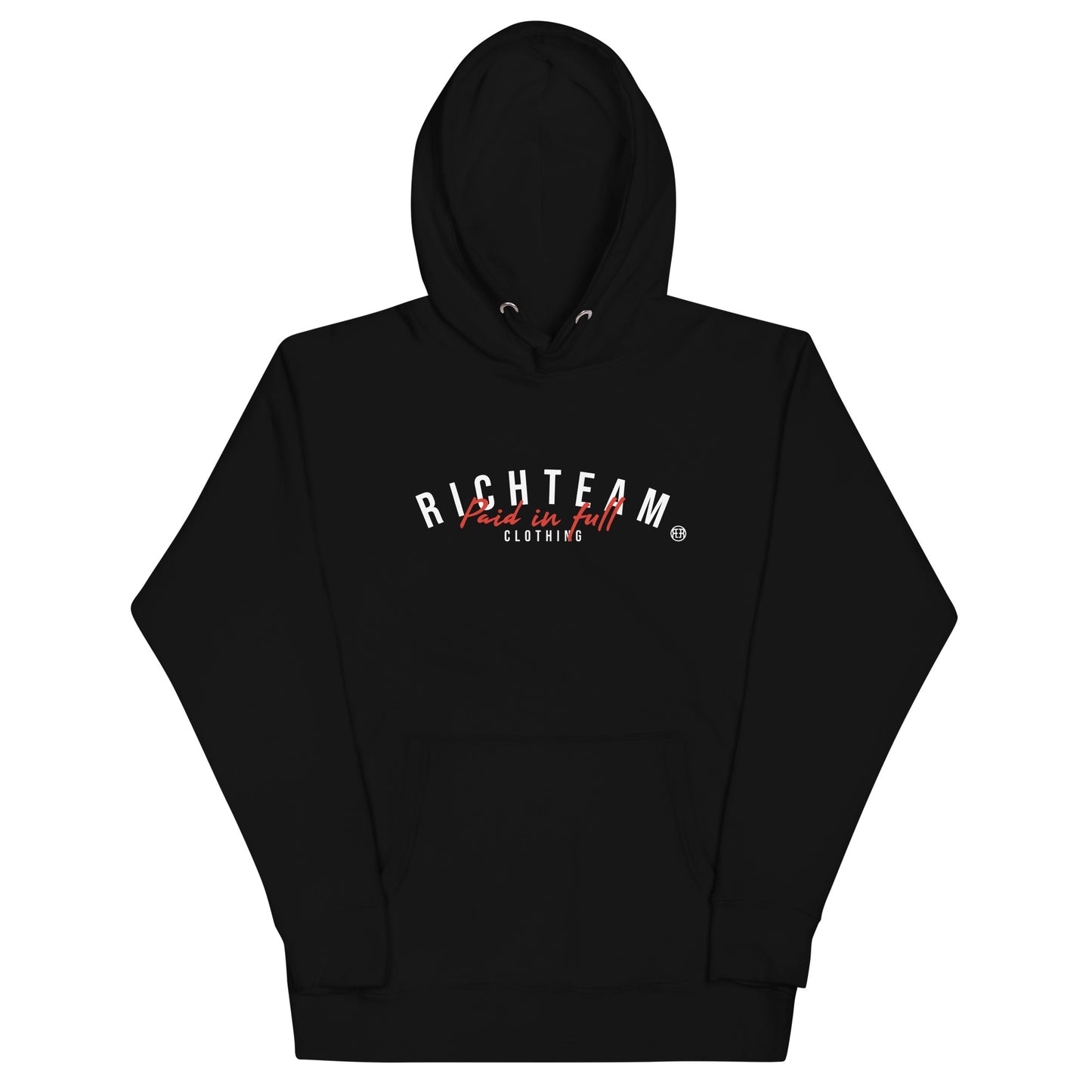 RICHTEAM Graphic Hoodie - Black Sweatshirt (Paid In Full Edition)