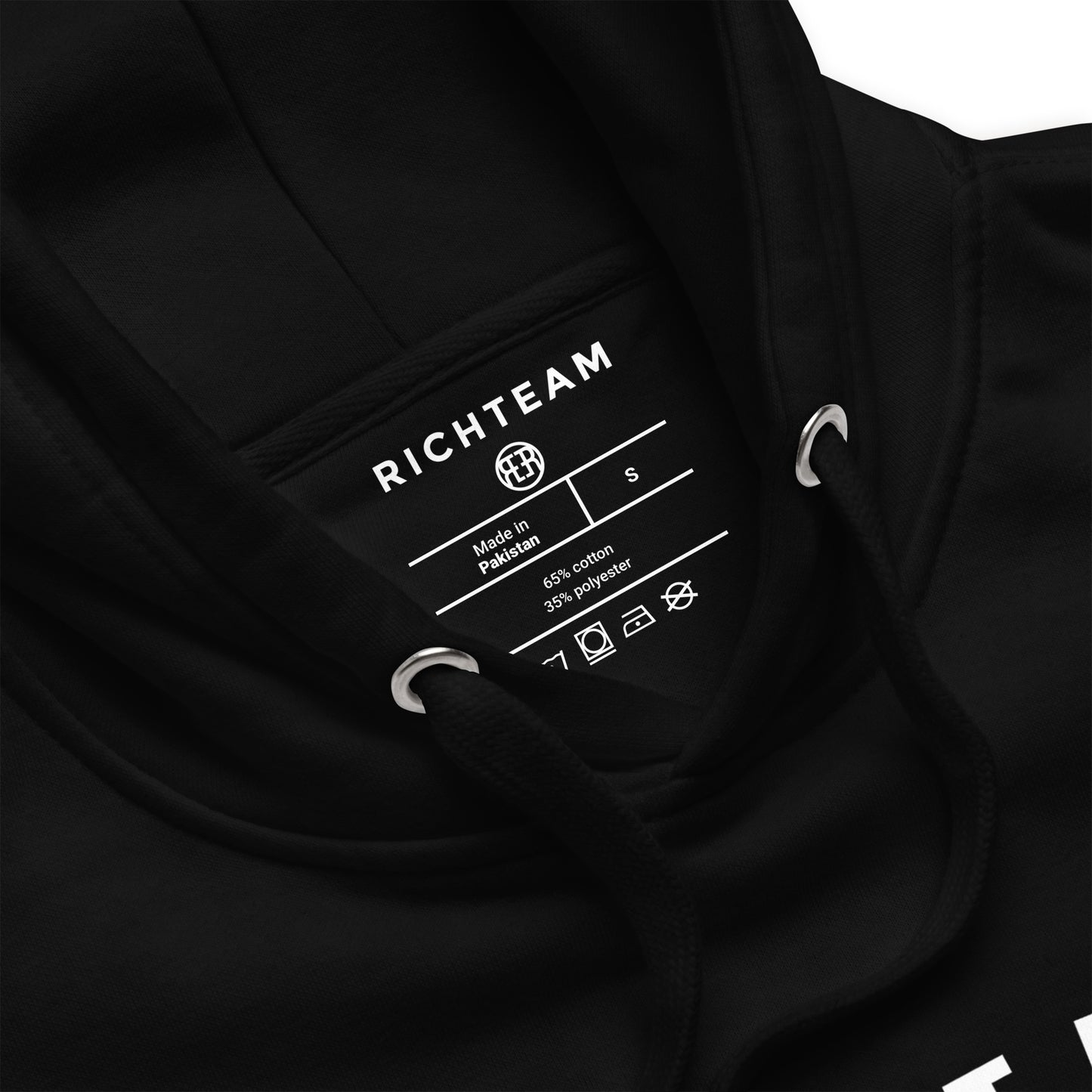 RICHTEAM Graphic Hoodie - Black Sweatshirt (Paid In Full Edition)