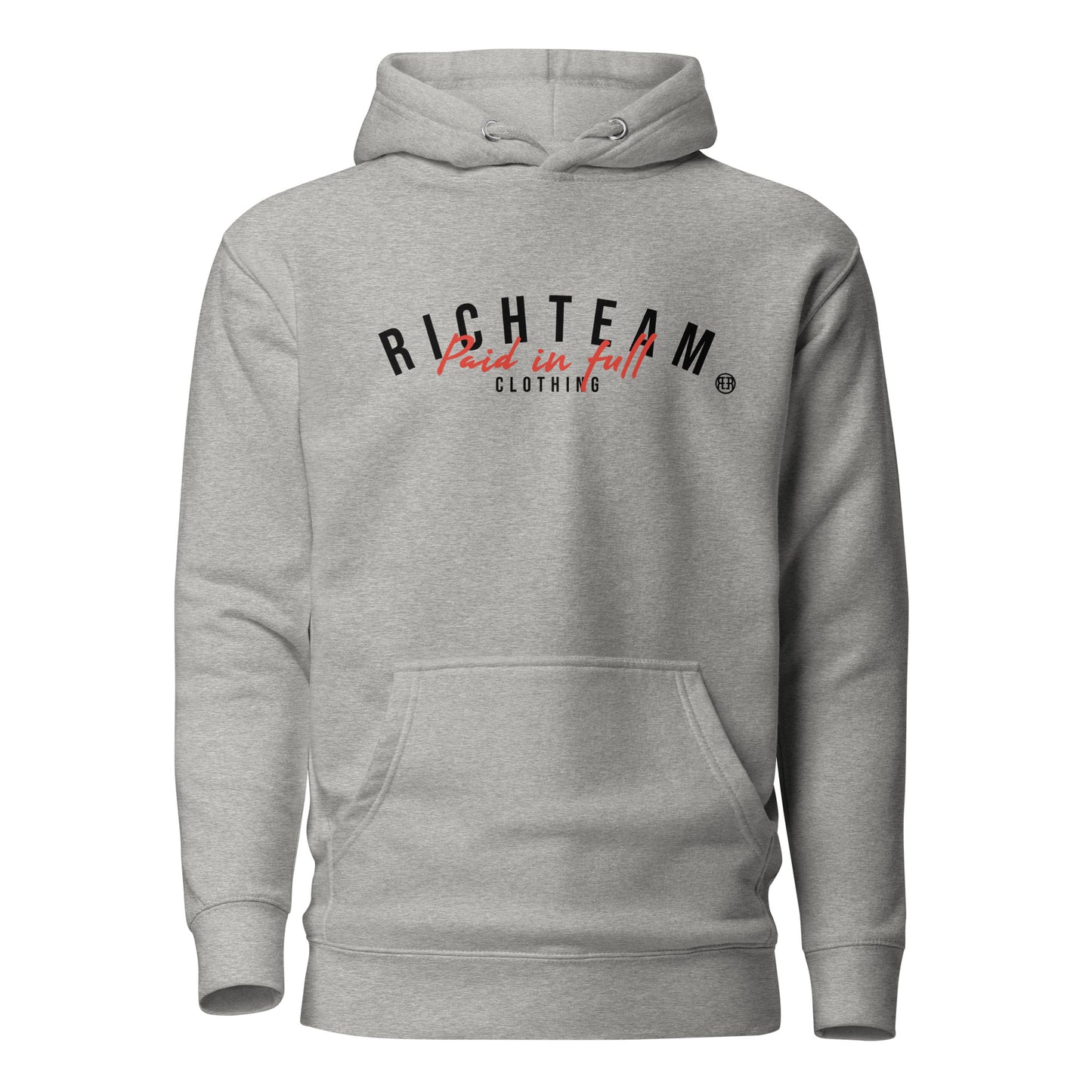 RICHTEAM Graphic Hoodie - Grey Sweatshirt (Paid In Full Edition)