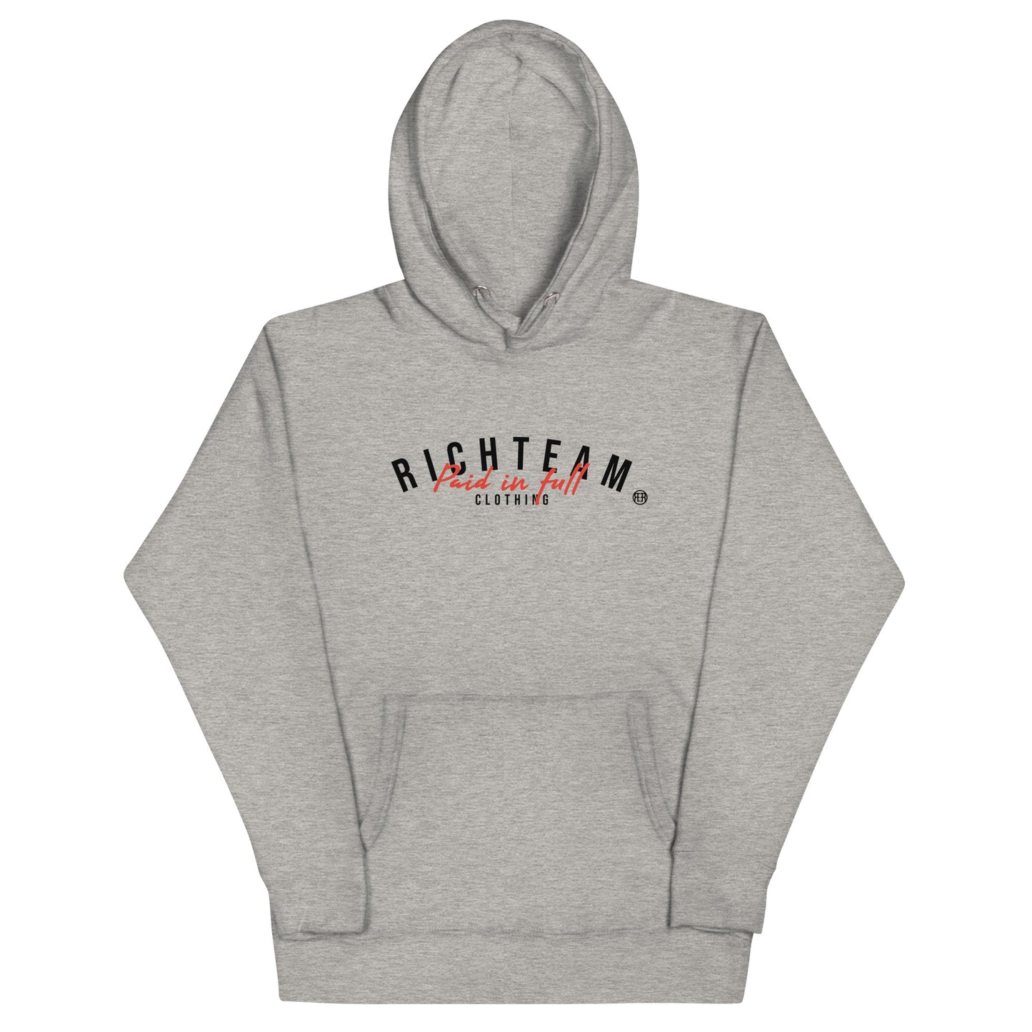 RICHTEAM Graphic Hoodie - Grey Sweatshirt (Paid In Full Edition)